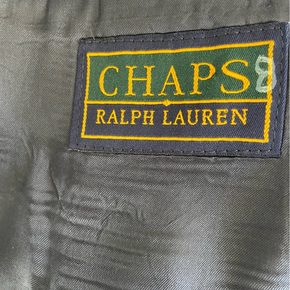 Chaps Ralph‎ Lauren Men's Black 100% Wool Blazer 42 R Blue Pinstrips